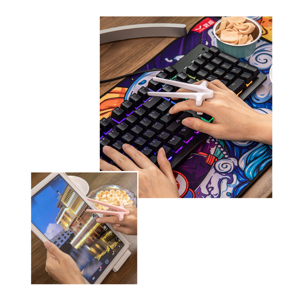 Baguettes ergonomiques pour les doigts