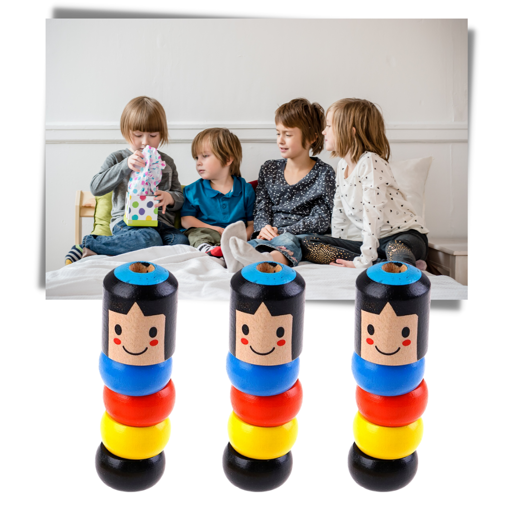 Jouet magique d'homme en bois incassable