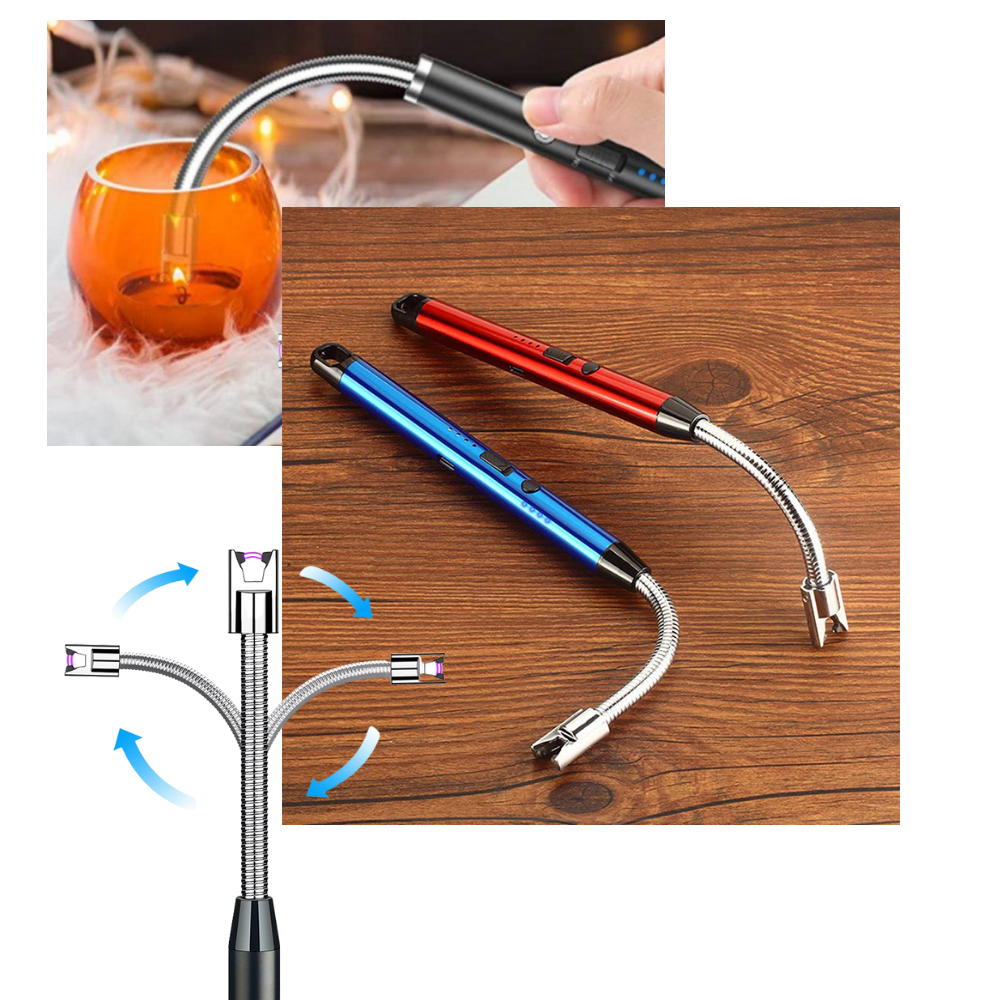 Briquet de cuisine rechargeable et résistant au vent