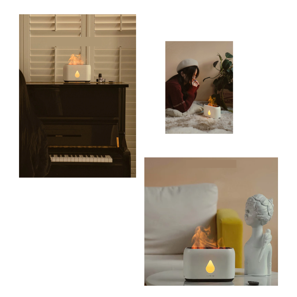 Humidificateur d'air à effet de flammes