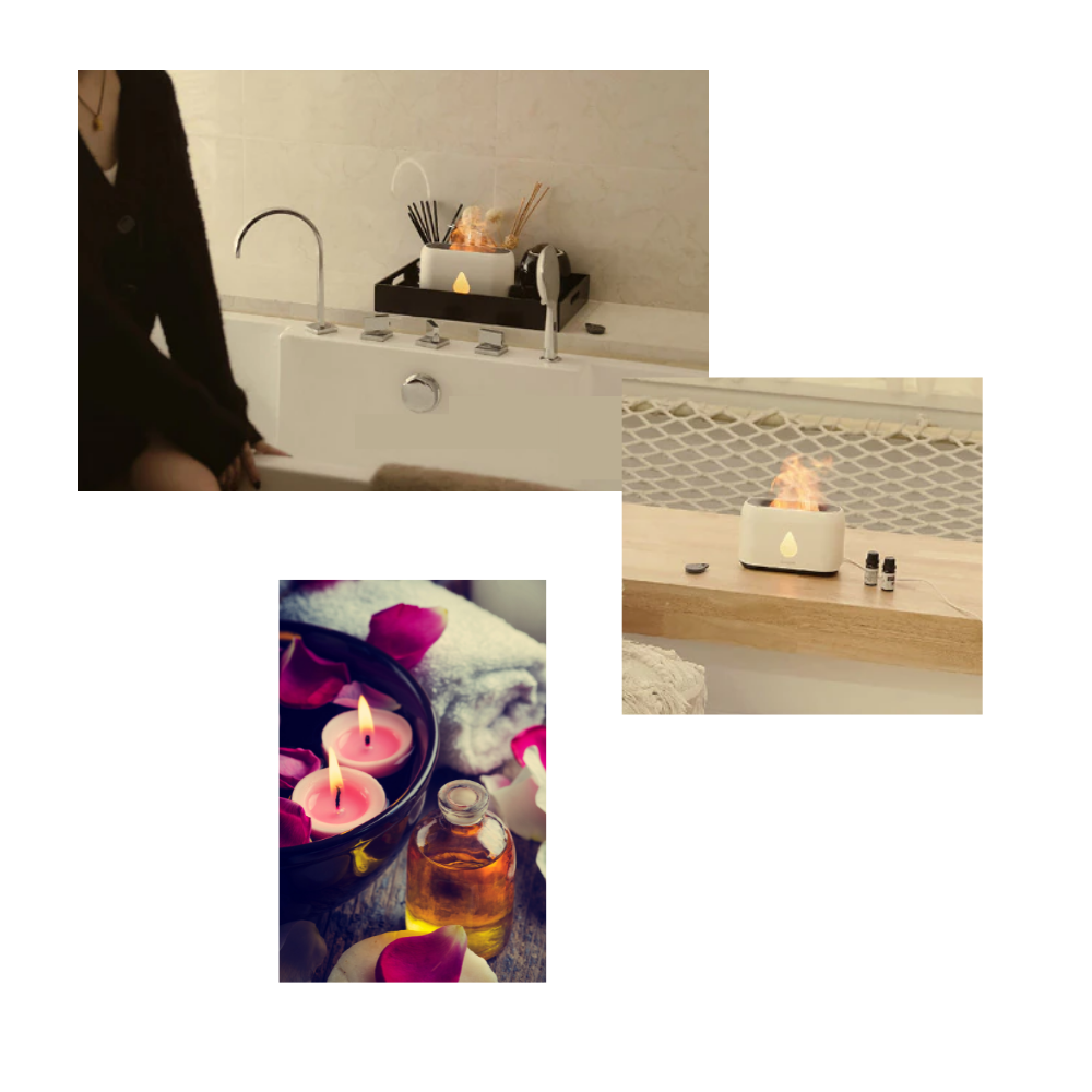 Humidificateur d'air à effet de flammes