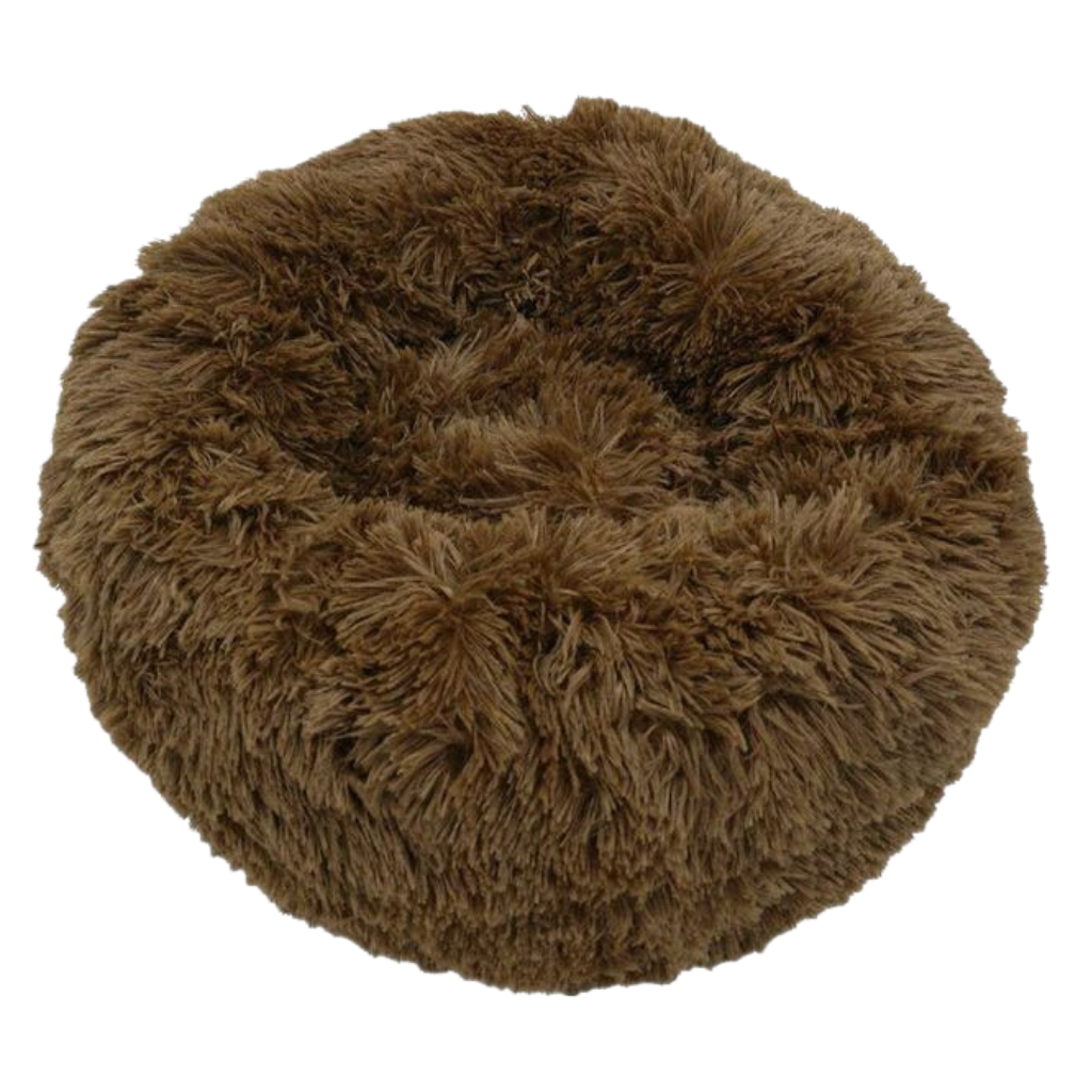 Lit en peluche en forme de donut pour animaux de compagnie