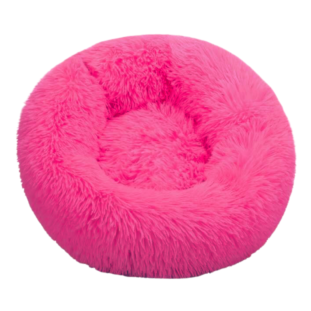 Lit en peluche en forme de donut pour animaux de compagnie