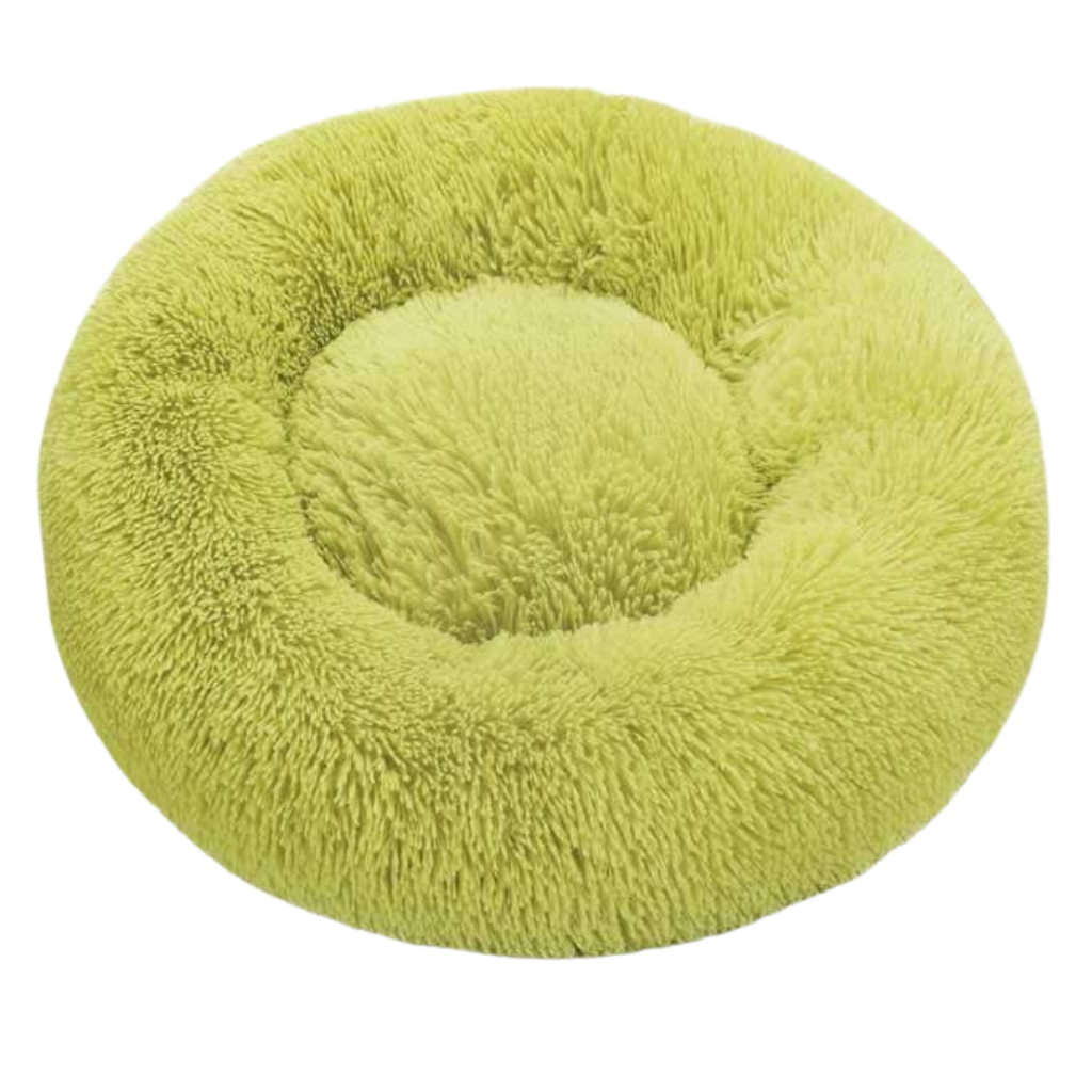 Lit en peluche en forme de donut pour animaux de compagnie