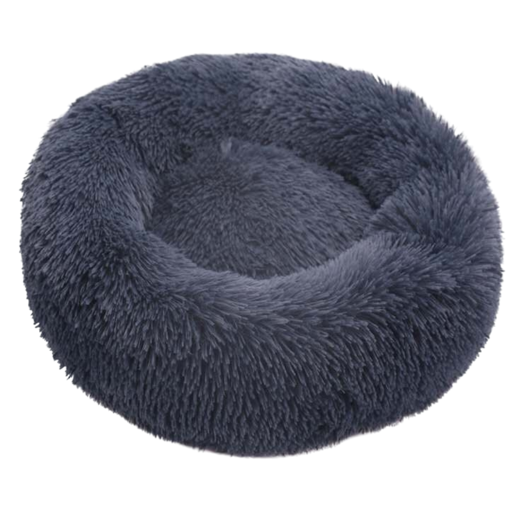 Lit en peluche en forme de donut pour animaux de compagnie