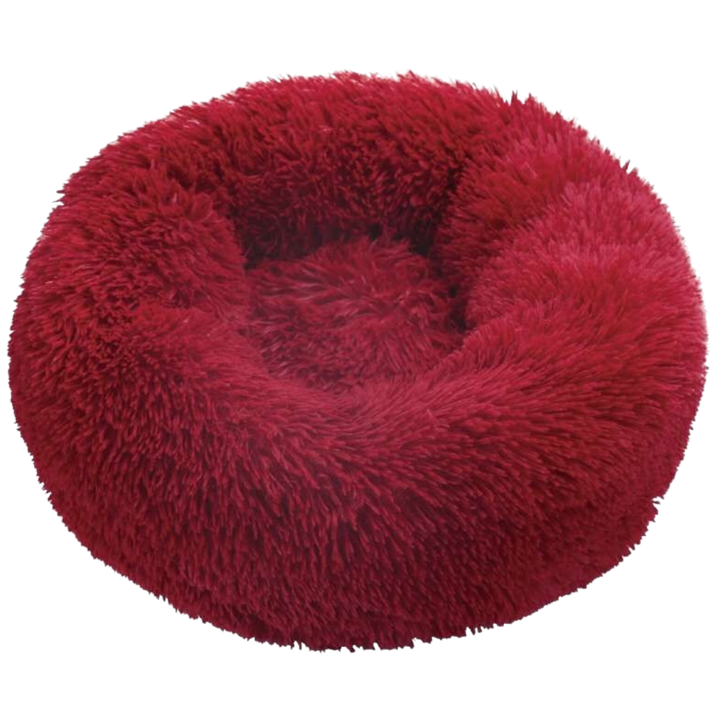 Lit en peluche en forme de donut pour animaux de compagnie