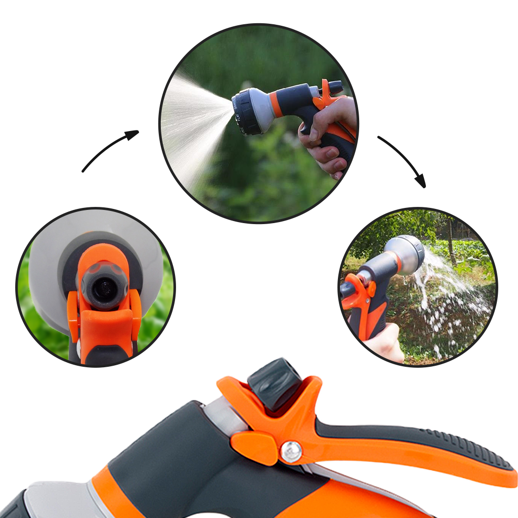 Pistolet d'arrosage universel à 8 modes