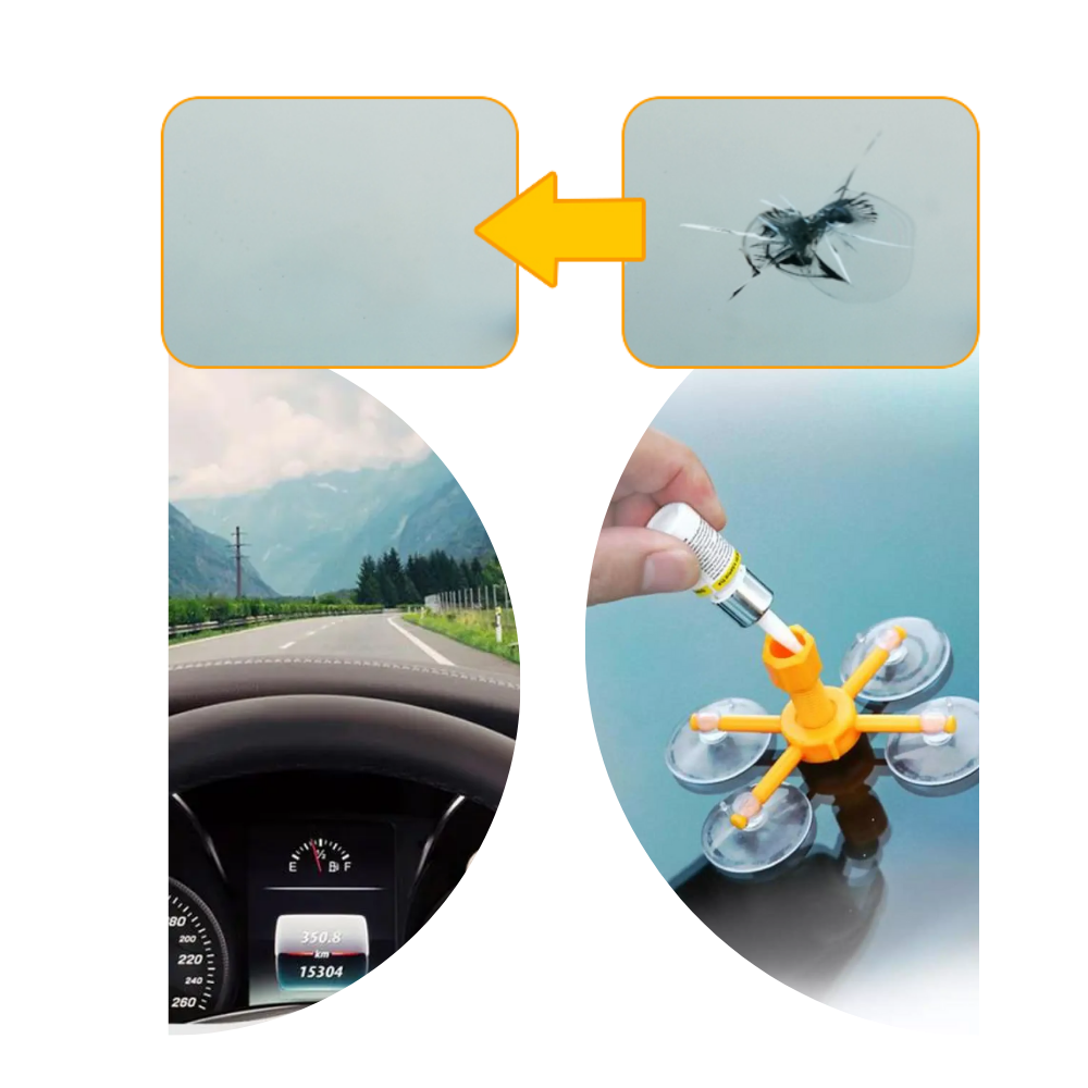 Kit de réparation du verre du pare-brise