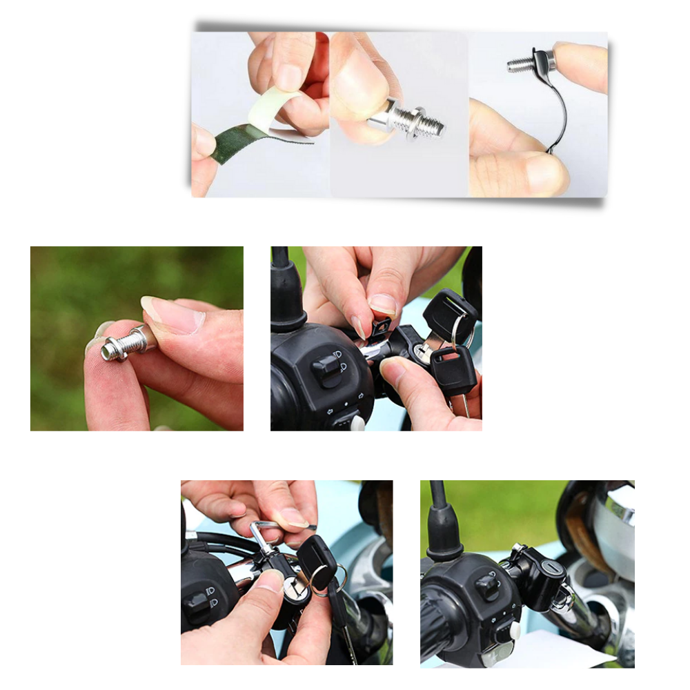 Verrou antivol pour casque de moto