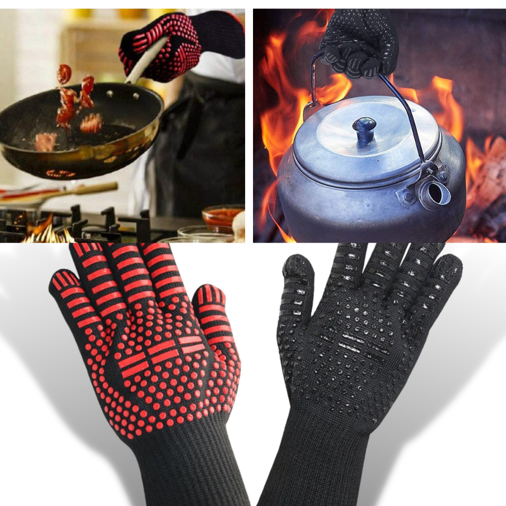 Gants pour barbecue résistant à la chaleur (1 paire)
