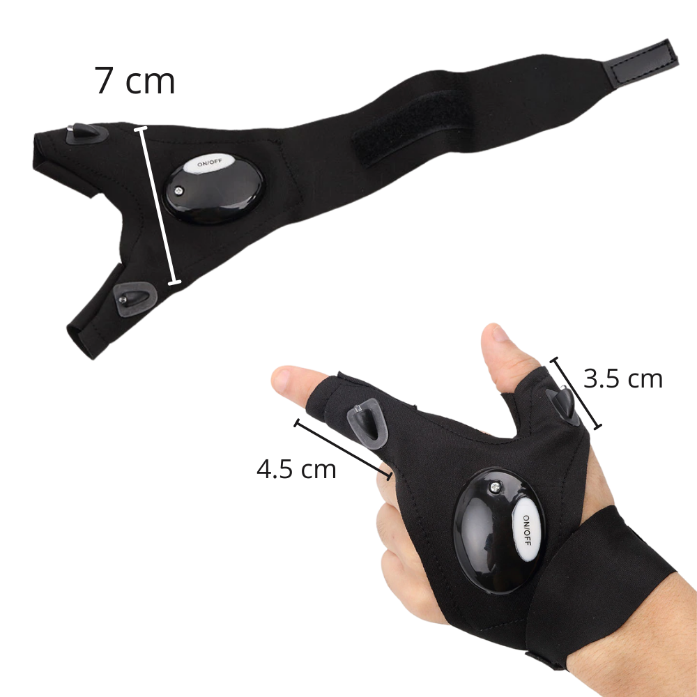 Paire de gants à LED avec lumières étanches