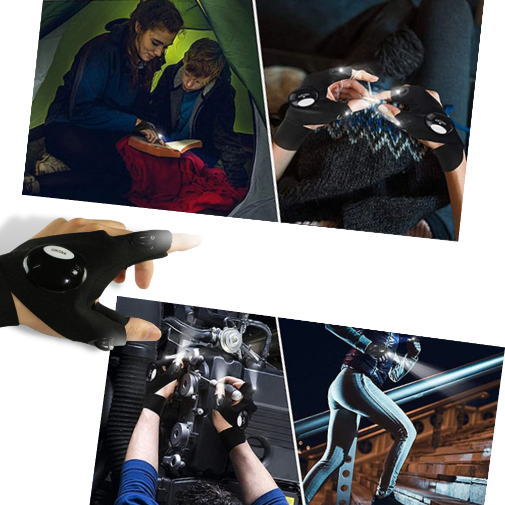 Paire de gants à LED avec lumières étanches