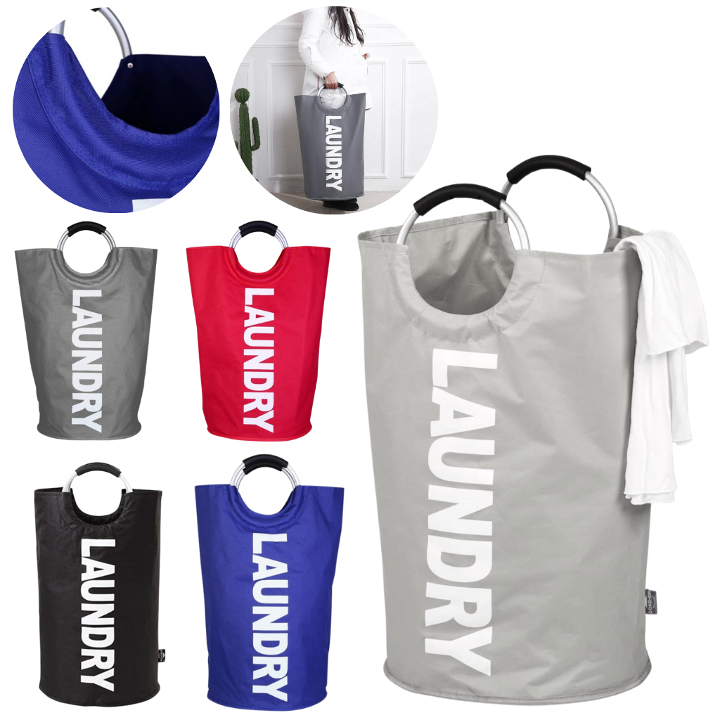 Panier à linge pliable à poignées