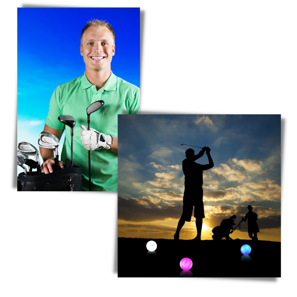 Lot de 6 balles de golf lumineuses à LED