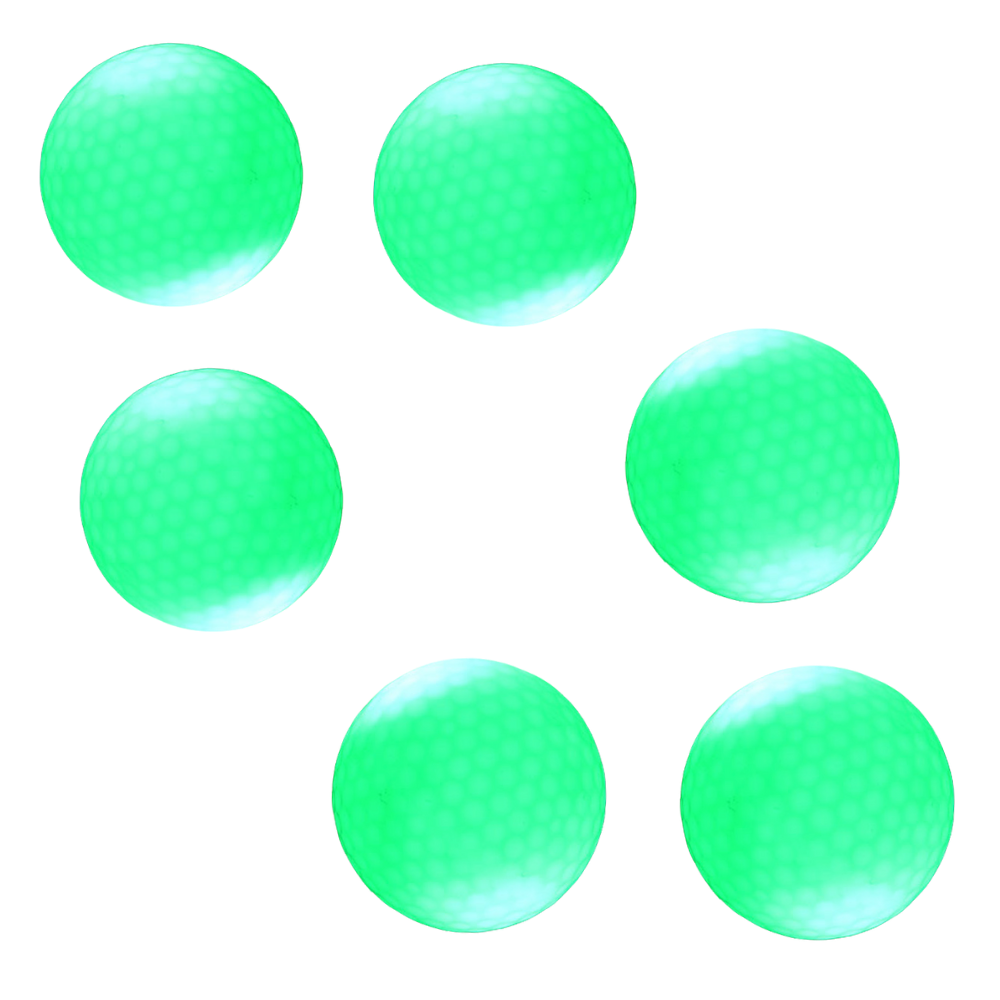 Lot de 6 balles de golf lumineuses à LED