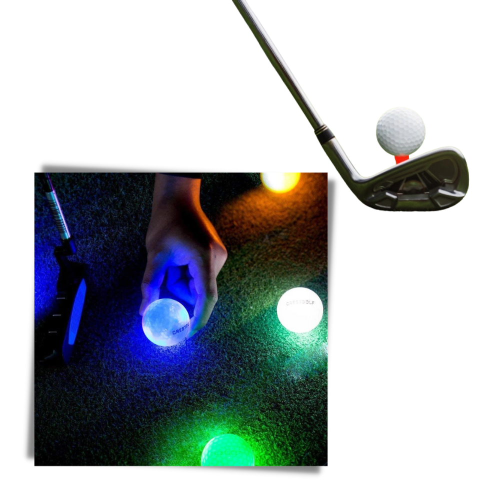 Lot de 6 balles de golf lumineuses à LED