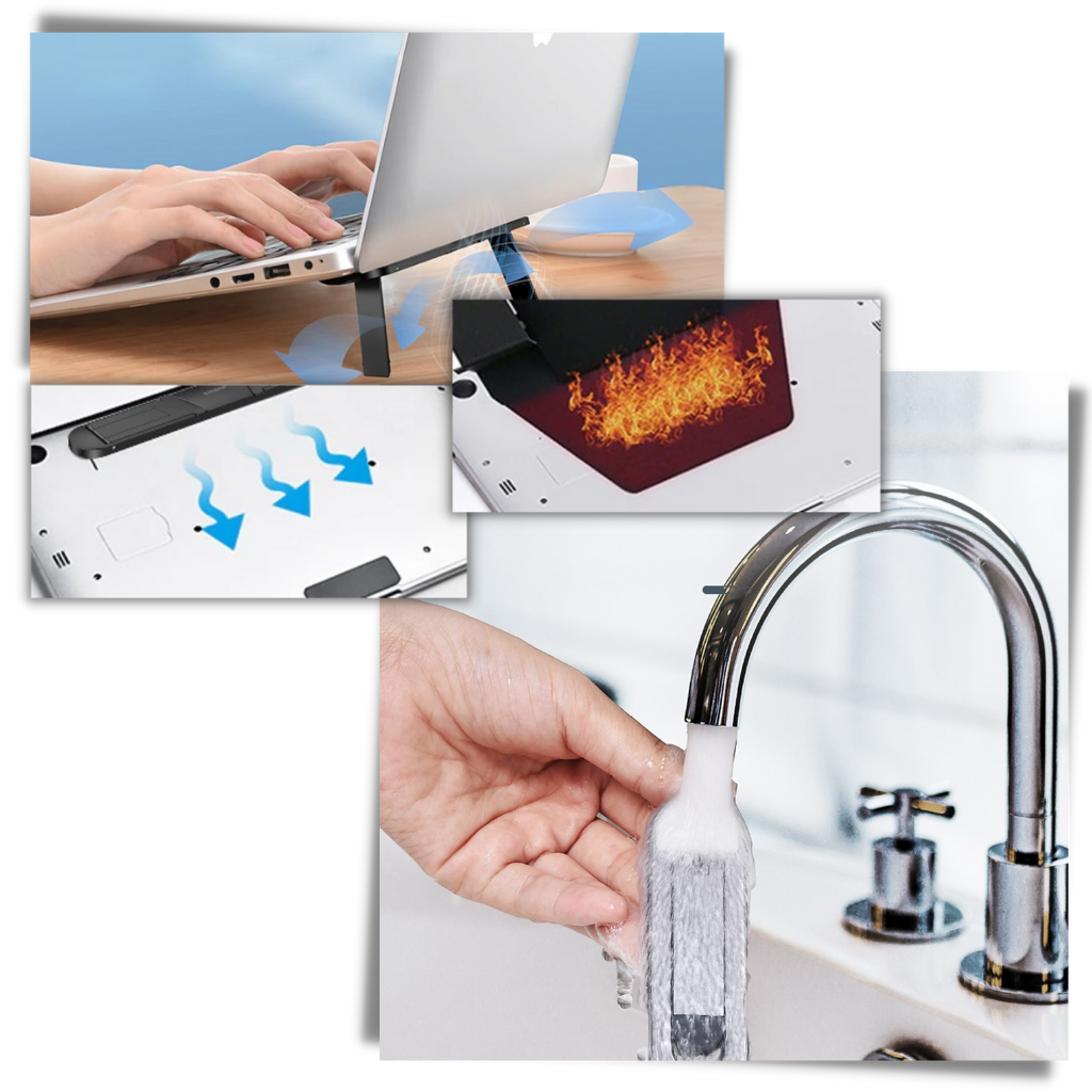 Support d'ordinateur portable léger et invisible en aluminium