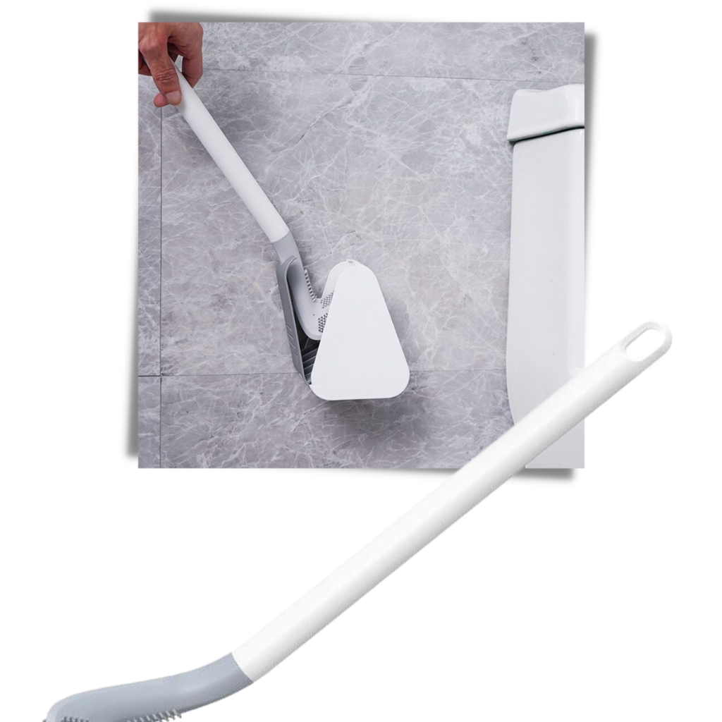 Brosse de toilette à manche long avec base murale