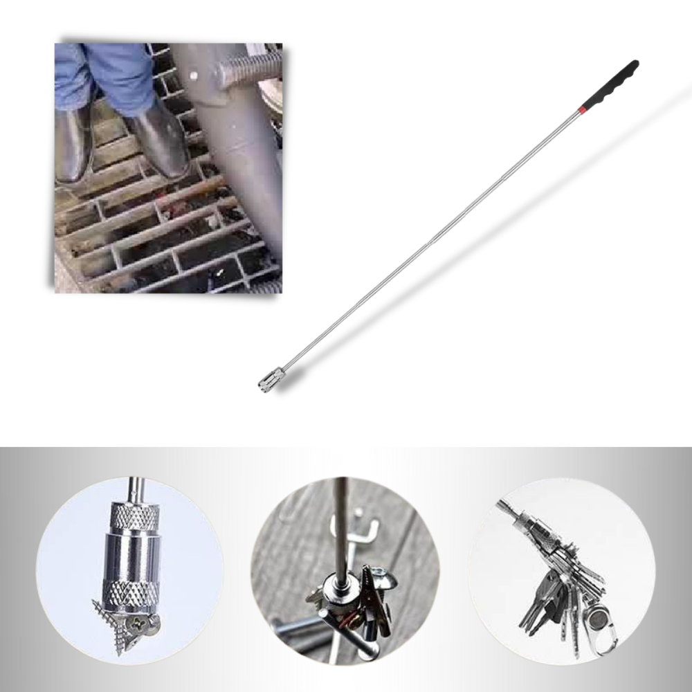 Outil de ramassage magnétique rétractable avec LED