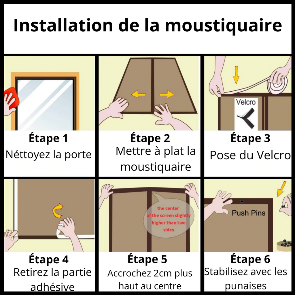 Moustiquaire magnétique pour porte