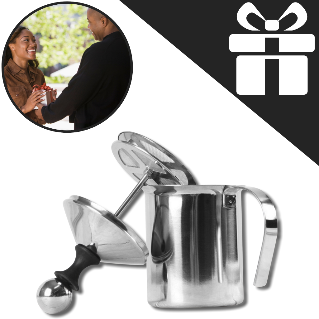 Mousseur manuel en acier inoxydable 400 ml