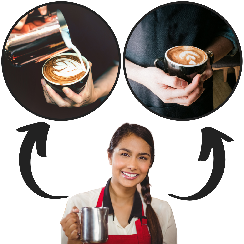 Pichet mousseur de lait en acier inoxydable 100 ml