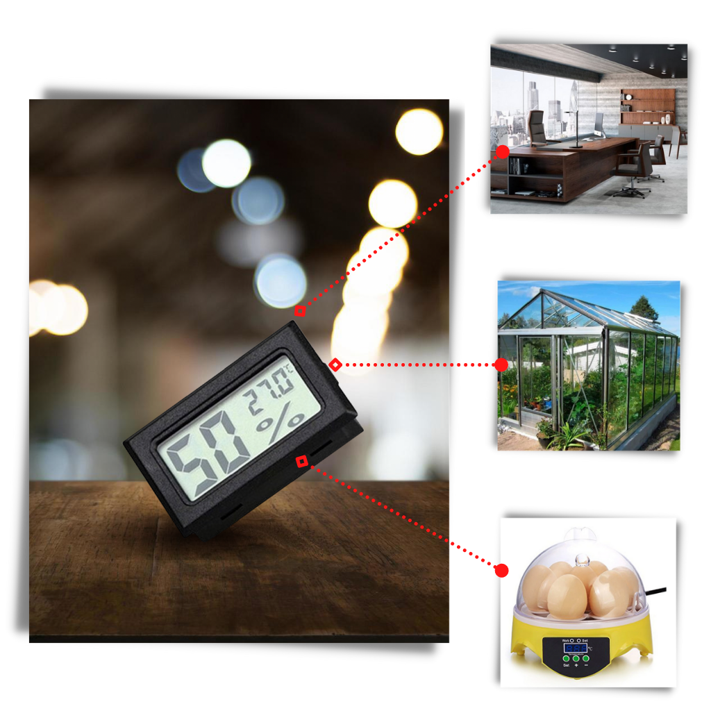 Mini thermomètre hygromètre digital LCD