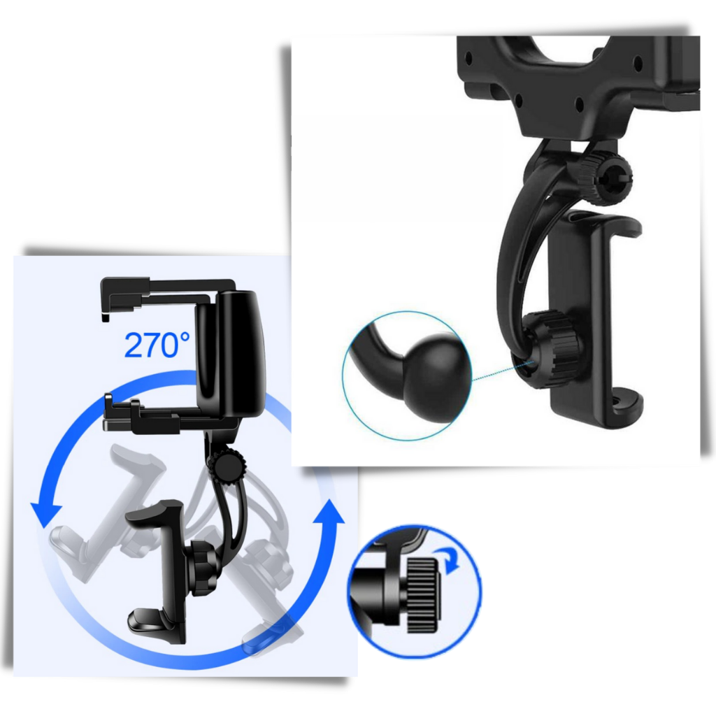 Support de téléphone pour rétroviseur de voiture