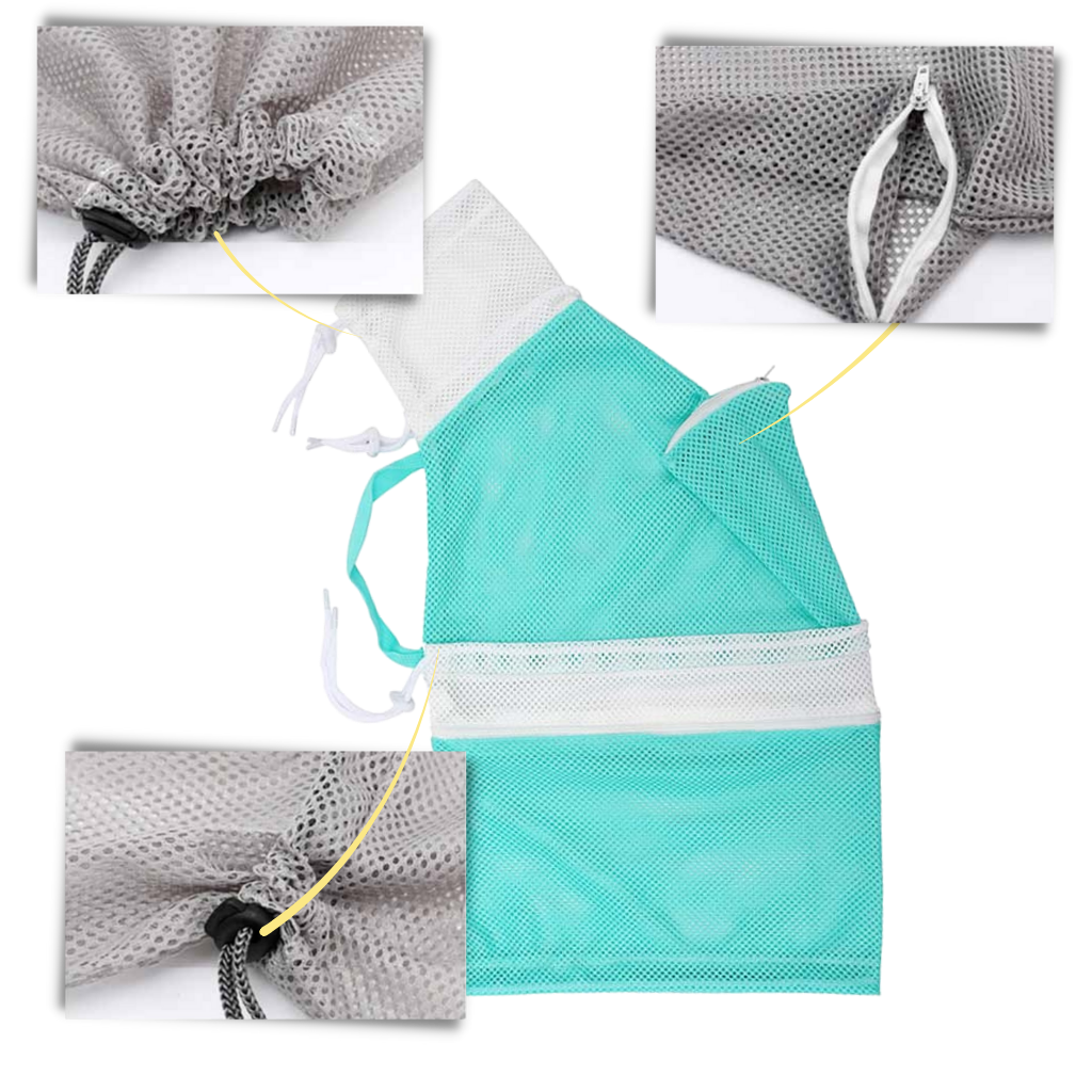 Sac en filet multifonctionnel pour le toilettage des animaux de compagnie