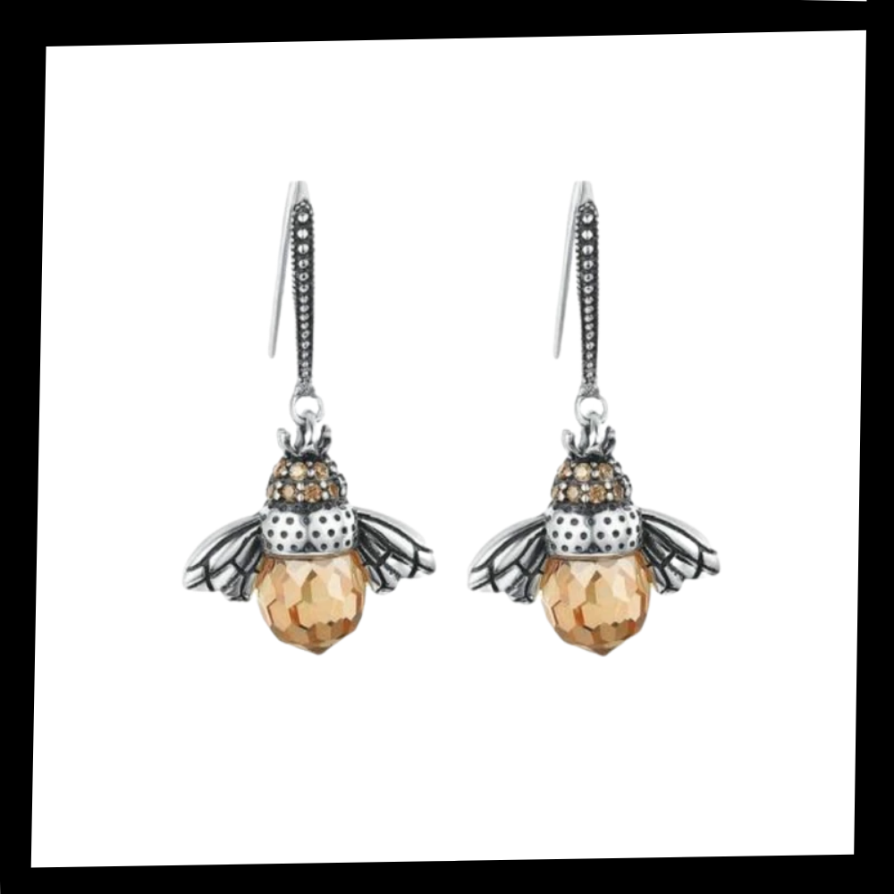 Boucles d'oreilles en forme d'abeille