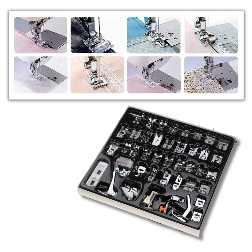 Lot de 32/42 pieds-de-biche pour machine à coudre