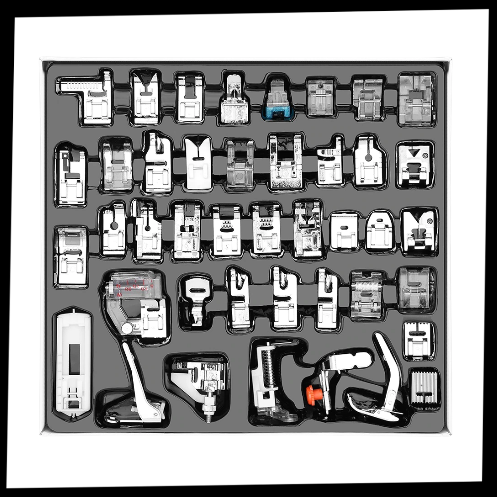 Lot de 32/42 pieds-de-biche pour machine à coudre