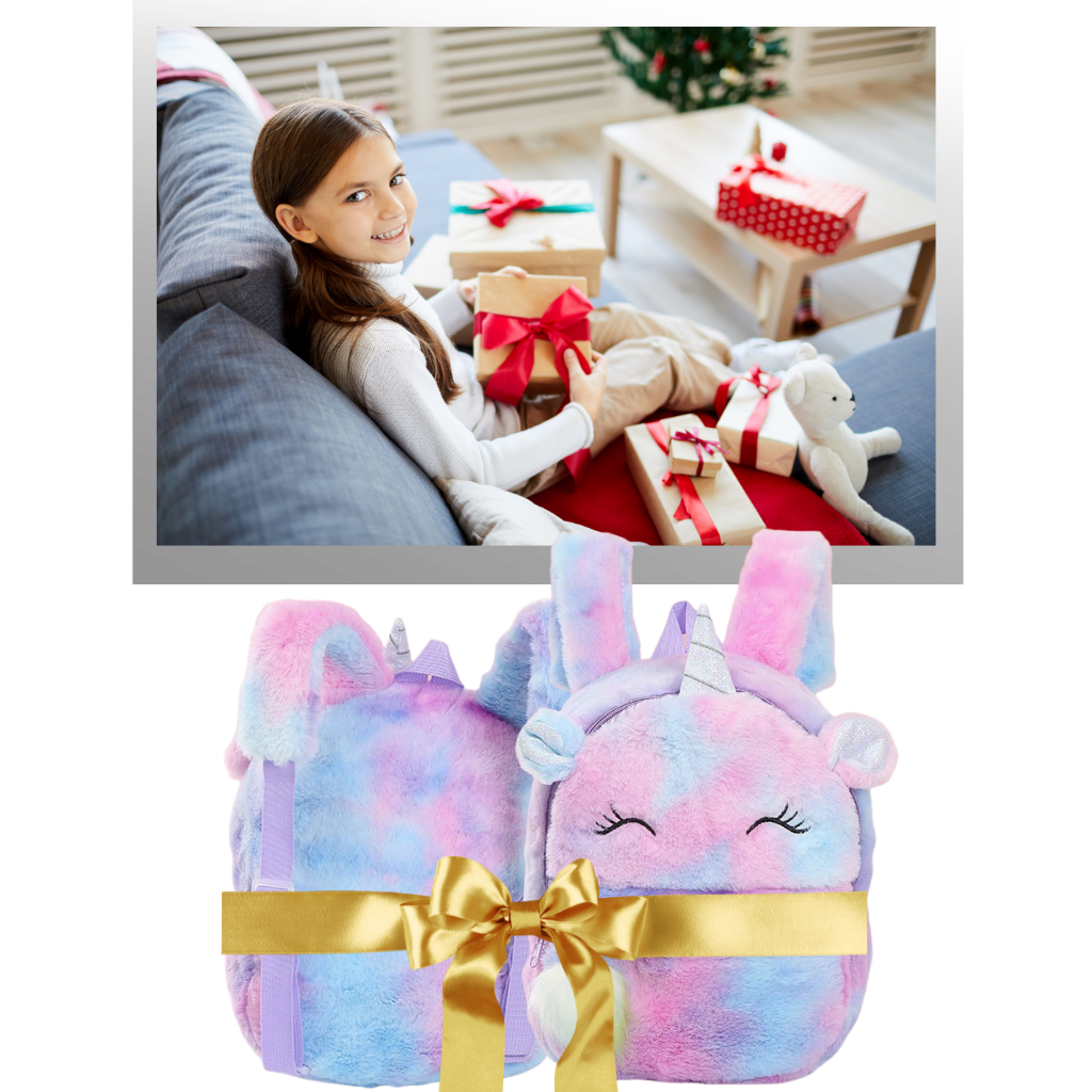 Sac à dos de Licorne en peluche pour filles