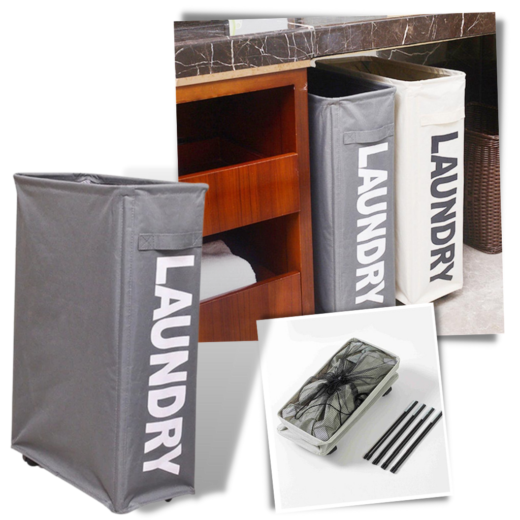 Panier à linge portable à roulettes