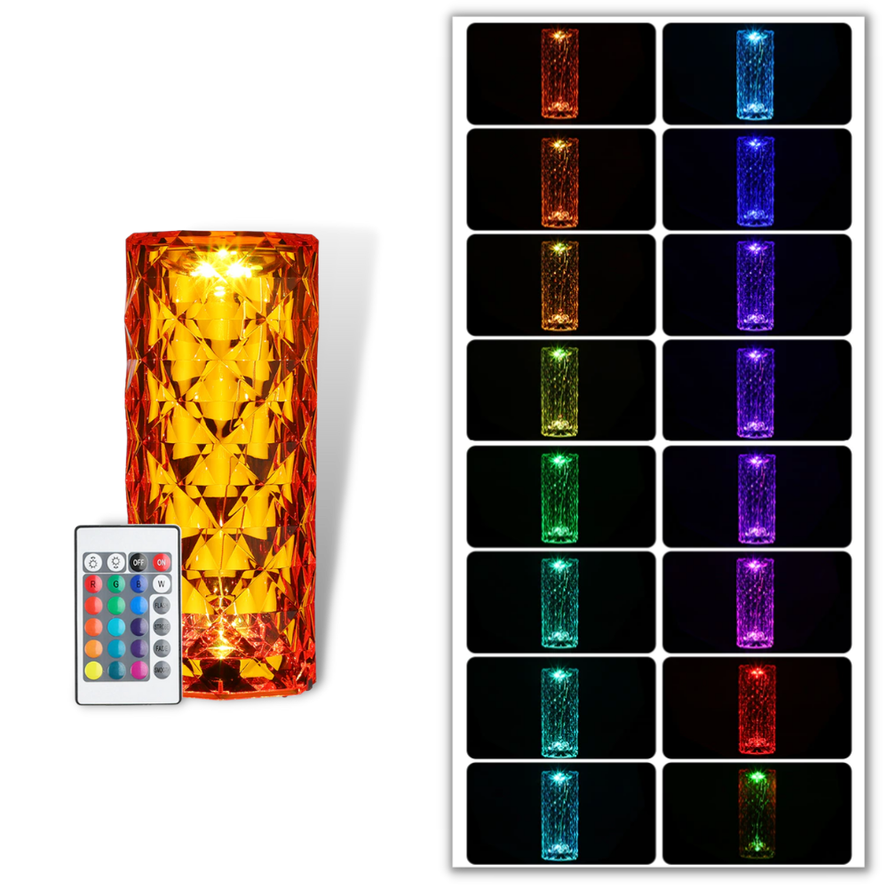 Lampe de luxe en cristal pour table