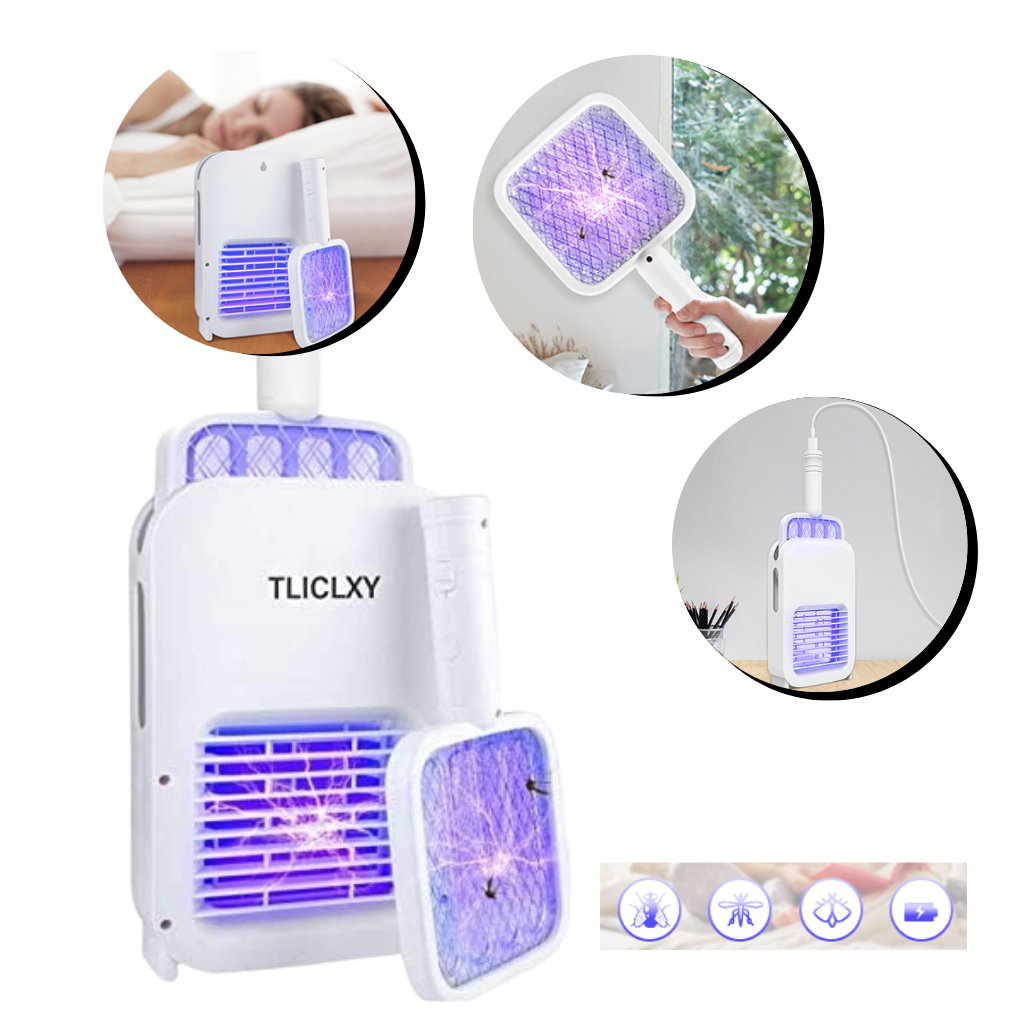 Lampe raquette électrique anti moustique rechargeable