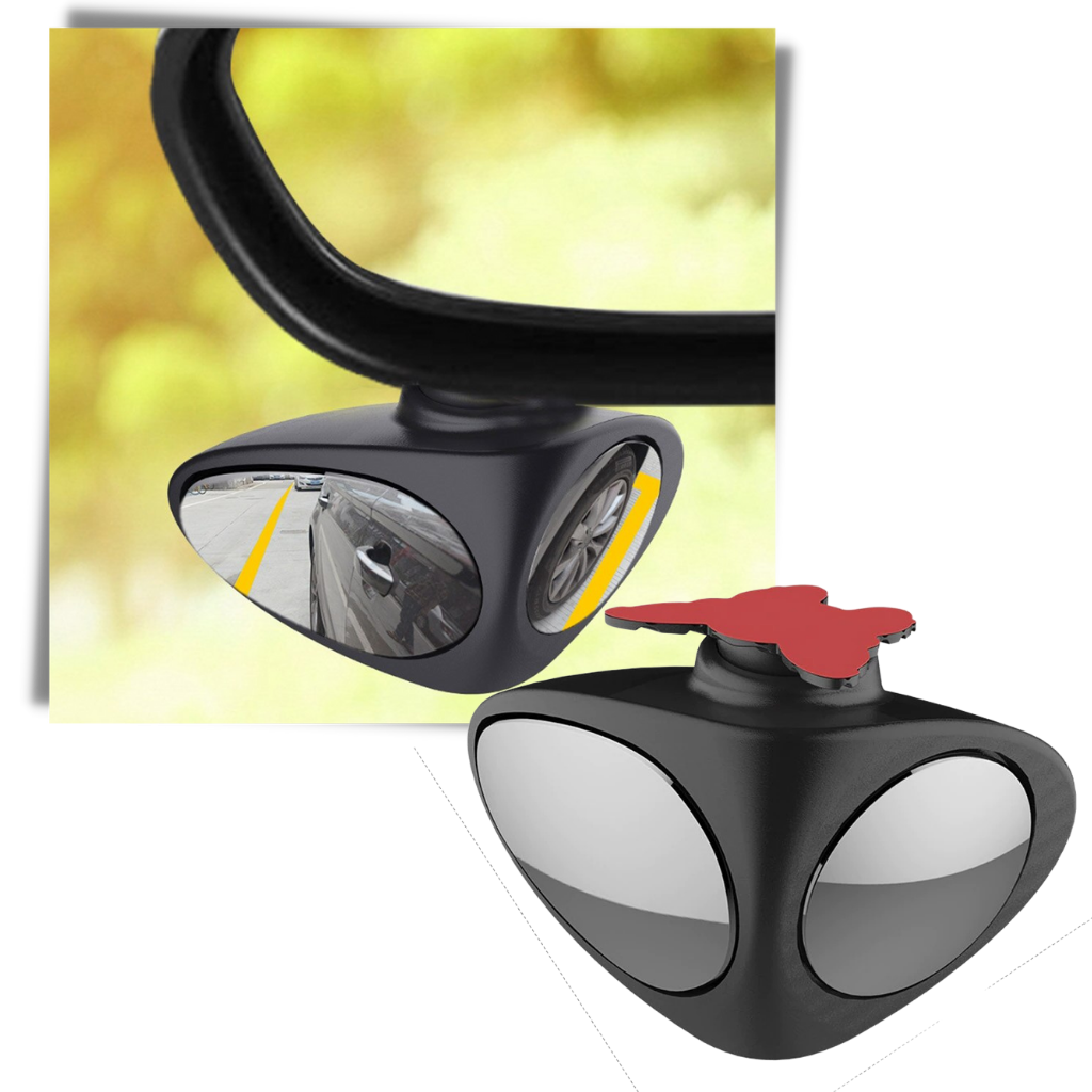 Rétroviseur d'angle mort rotatif à 2 côtés