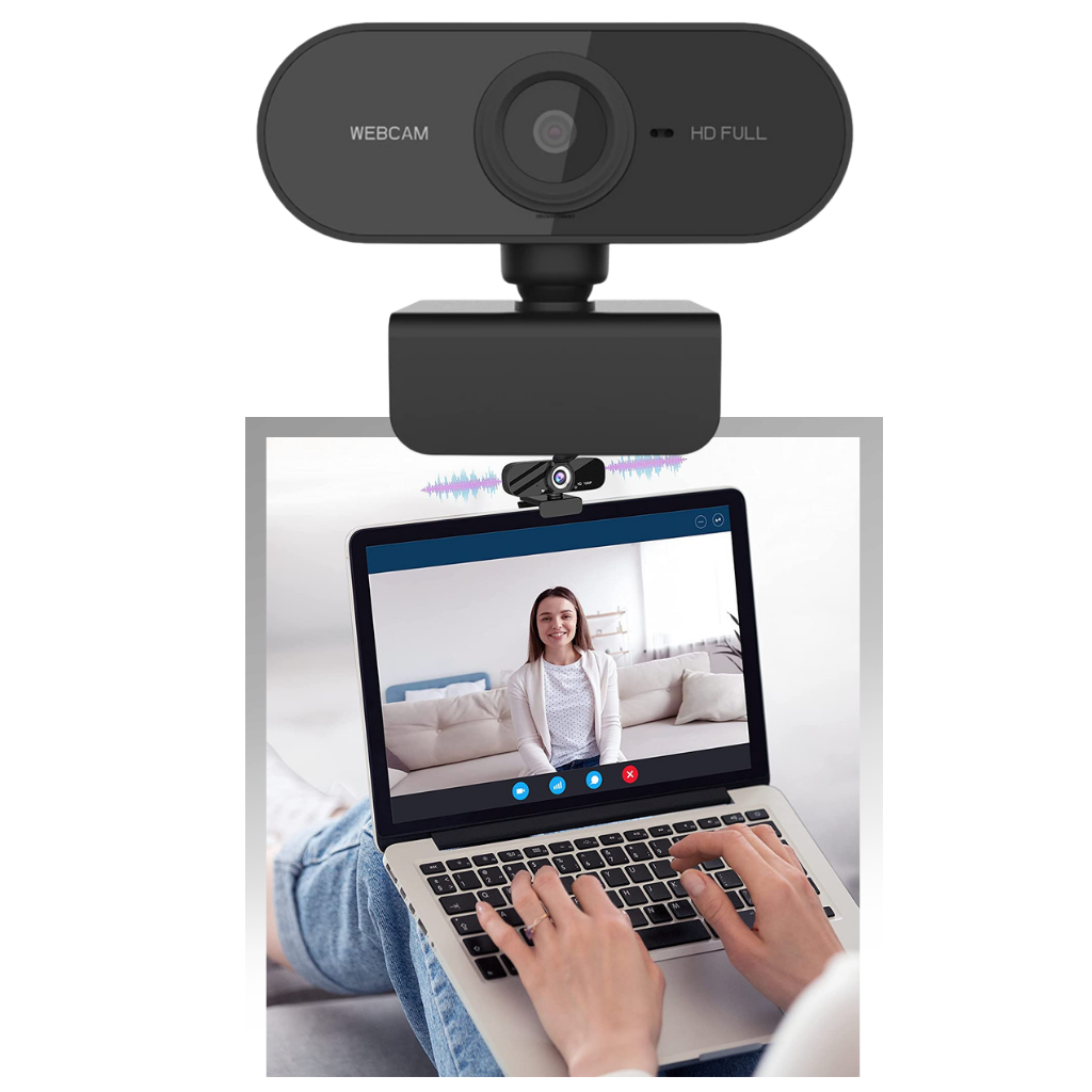 Webcam USB HD 1080p rotative avec microphone