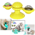 Jouet pour chat "moulin à vent rotatif" avec brosse