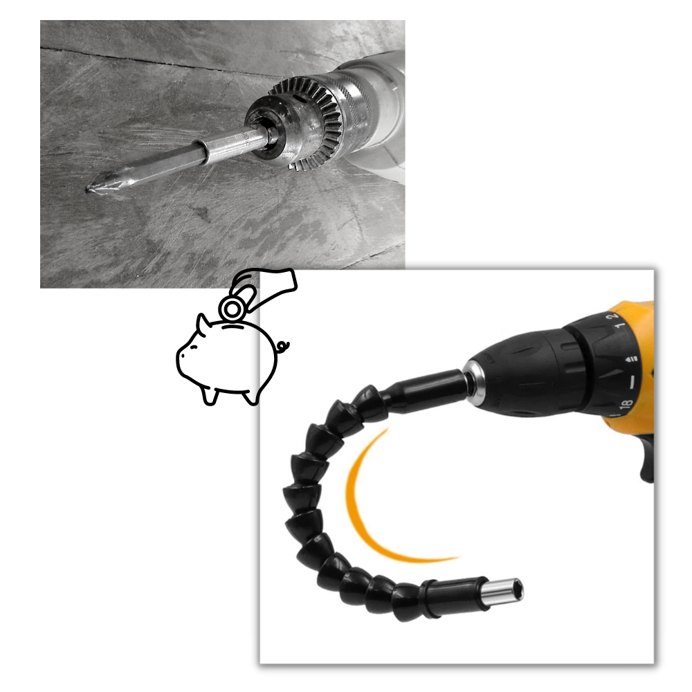 Porte-foret flexible pour perceuse électrique