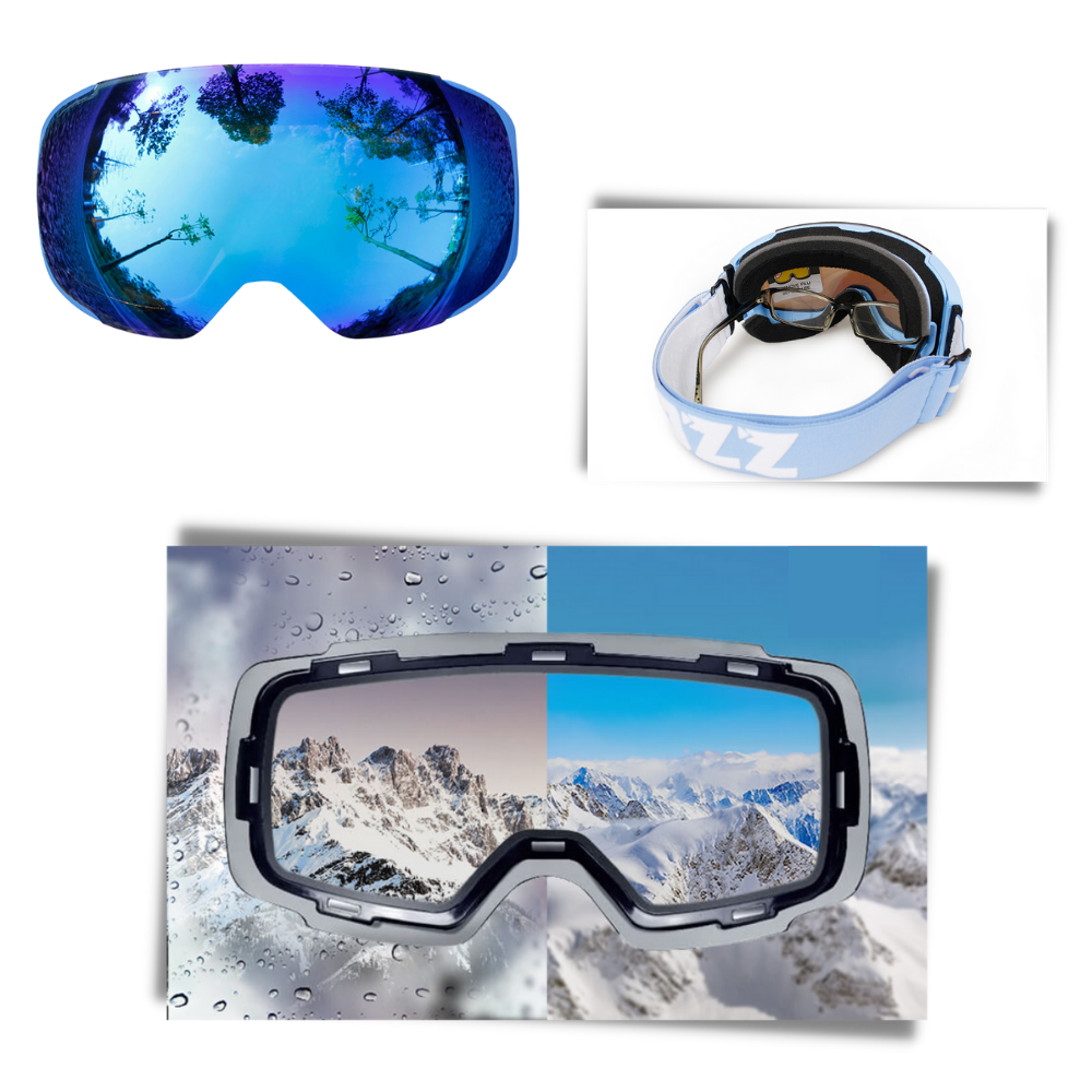 Lunettes de protection pour la neige avec un pack de verres