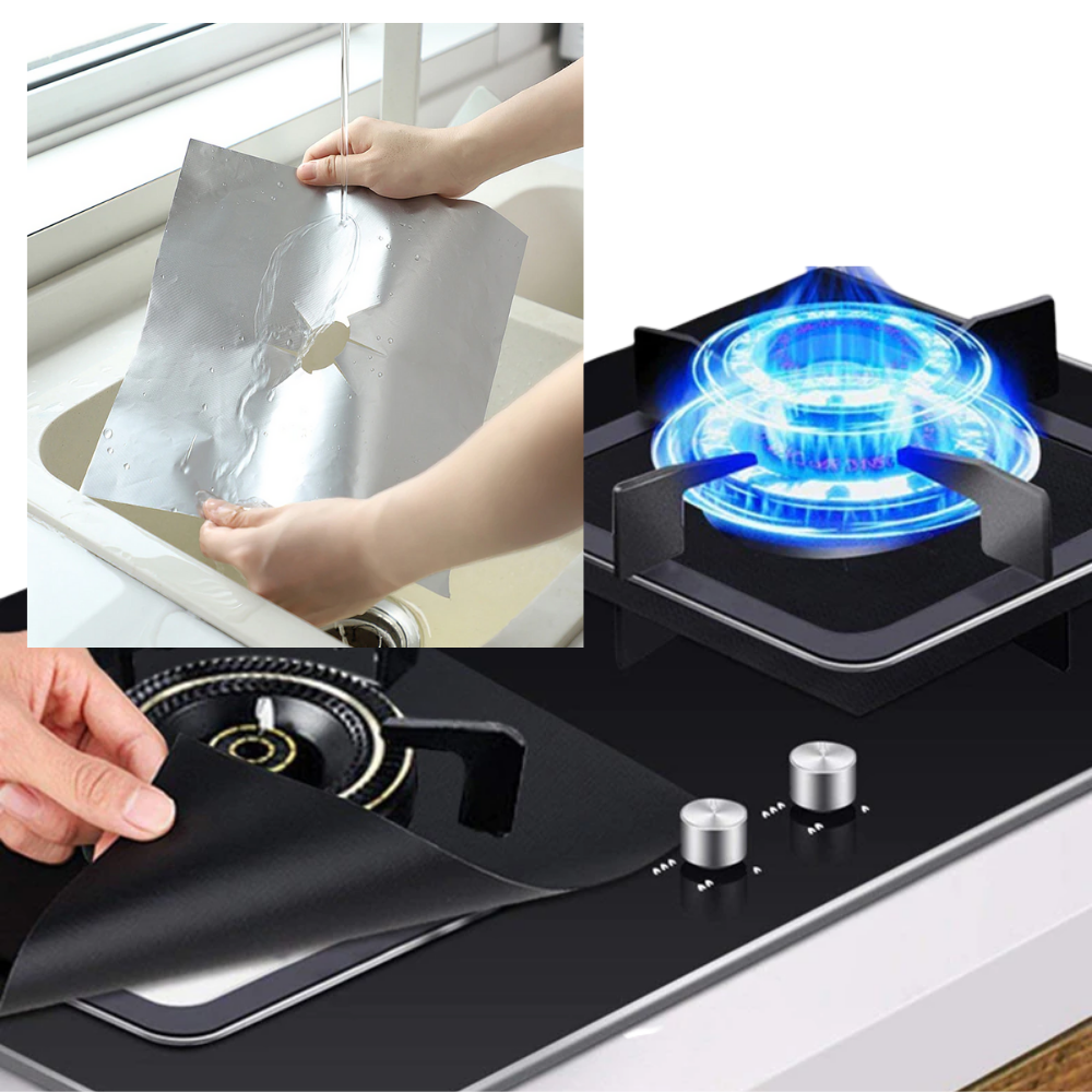 Couverture de protection pour cuisinière à gaz (lot de 2)