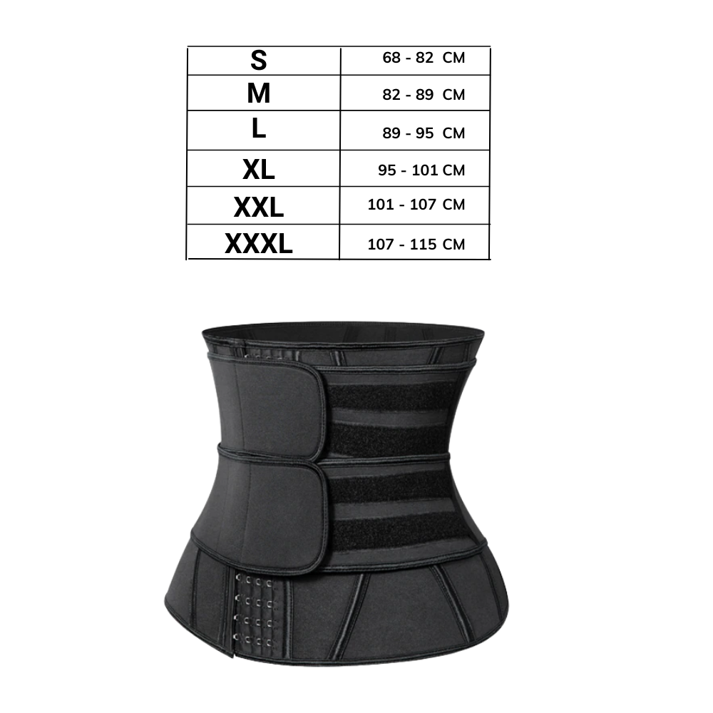 Ceinture amincissante chauffante à double sangle