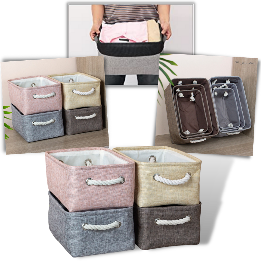 Panier à linge élégant avec poignées en corde