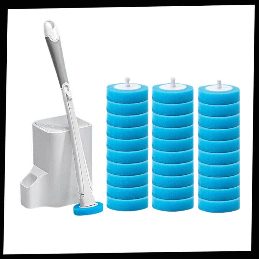 Ensemble de brosses de toilettes jetables