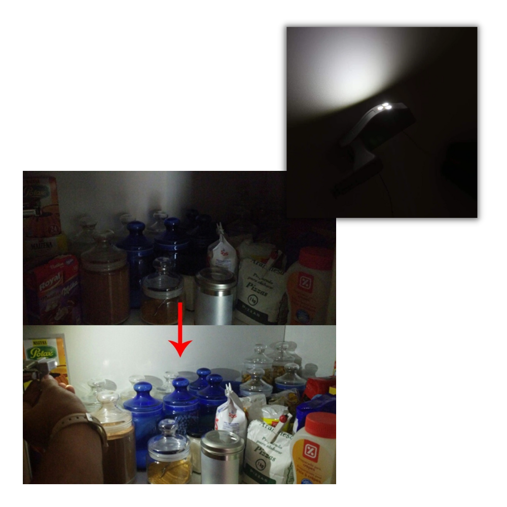 Lot de 3 lumières LED pour charnières