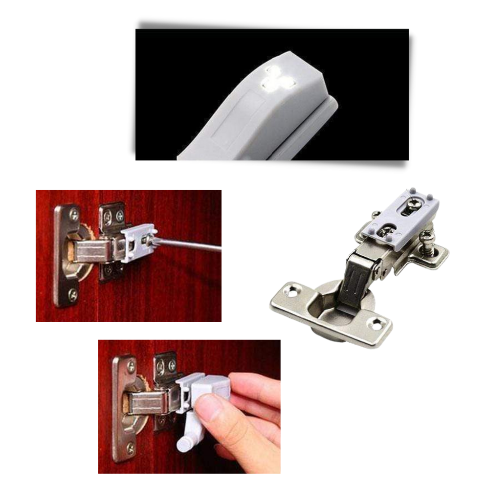 Lot de 3 lumières LED pour charnières