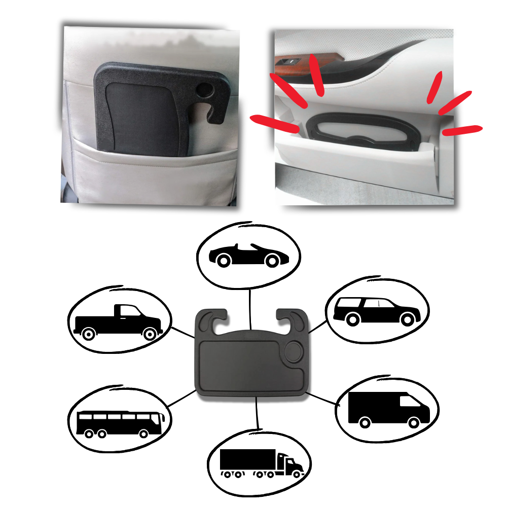 Table d'appoint de volant de voiture