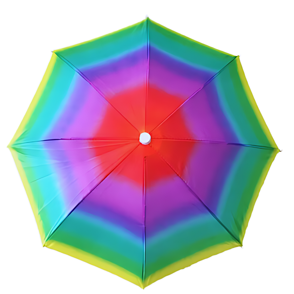 Chapeau parapluie ajustable mains libres