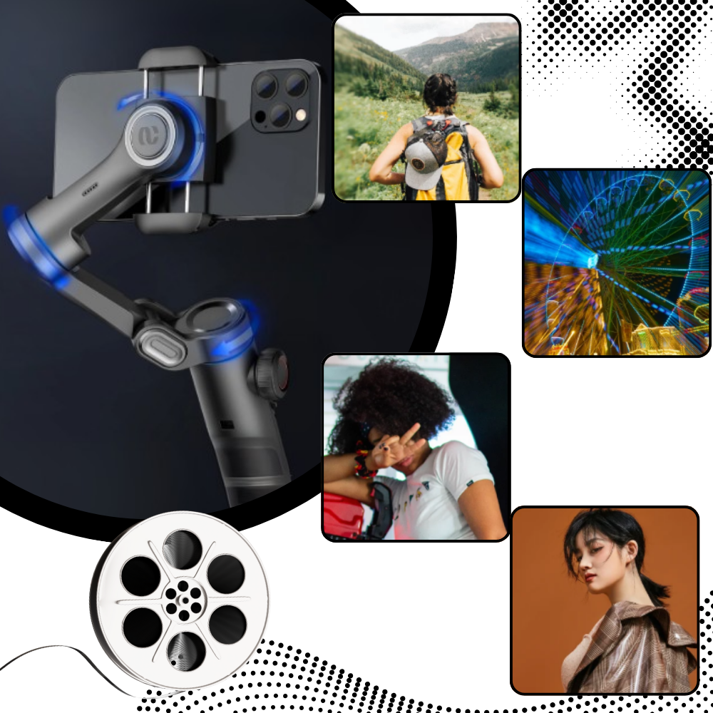 Stabilisateur de téléphone avec suivi par IA